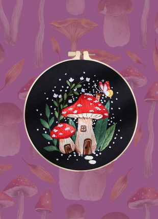 Borduurkit | Paddenstoel rood